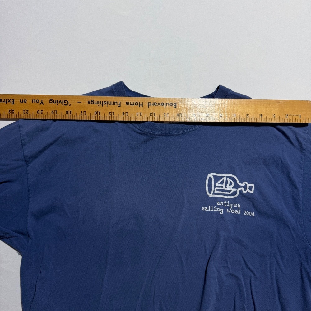 Antigua Sailing Week 2004 Vintage Funny Graphic T-Shirt Mens L Comfort Colors - Picture 3 of 10
